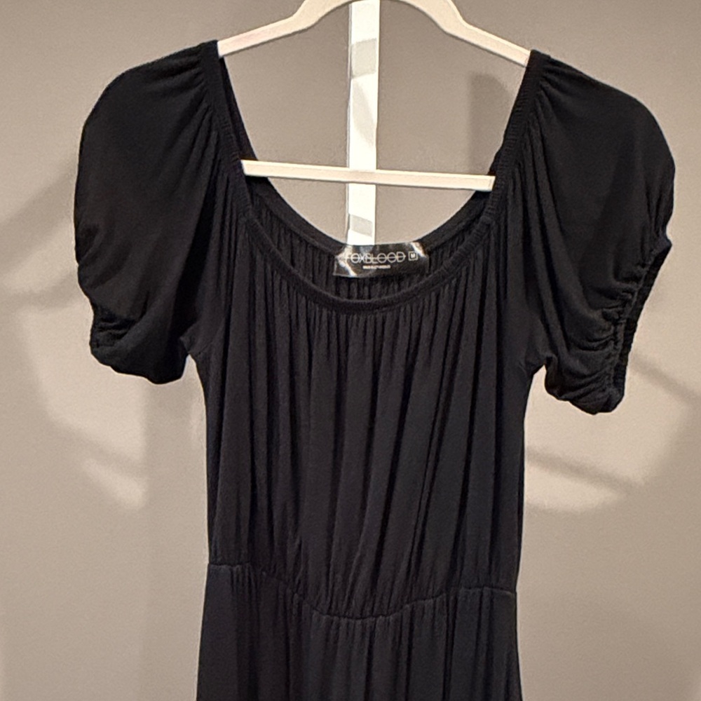 Puff-Sleeve Knit Tiered Maxi Dress - Picture 4 of 6
